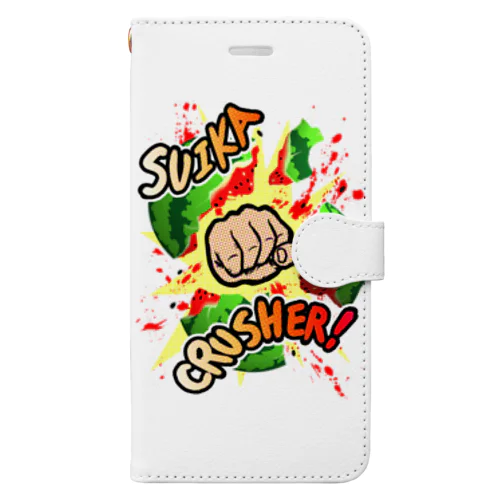 スイカ割りを極めし者 スイカクラッシャー！改 Book-Style Smartphone Case