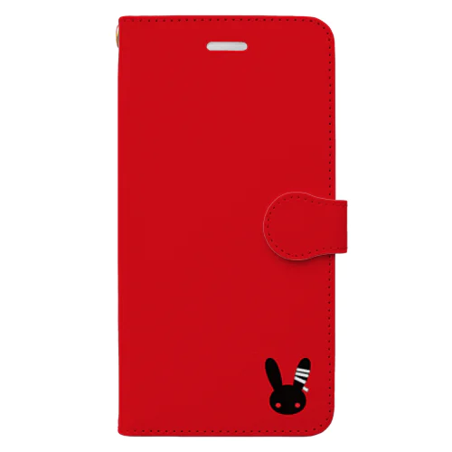 包帯うさぎの真っ赤なケース Book-Style Smartphone Case