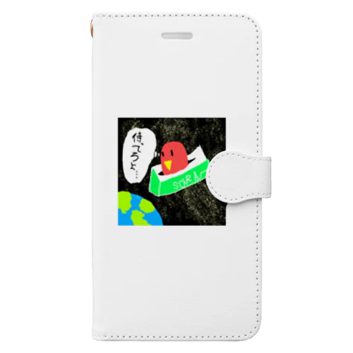 コザクラインコのさあちゃん「待ってろよ…」 Book-Style Smartphone Case