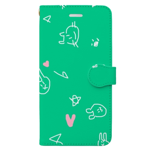 ピーマンいろとあにまる Book-Style Smartphone Case