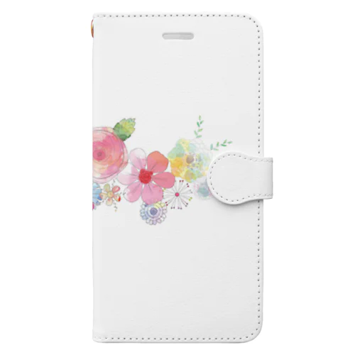 癒しの花 手帳型スマホケース