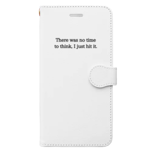 【黒文字】【名言】【イニエスタ】There was no time to think, I just hit it. Book-Style Smartphone Case