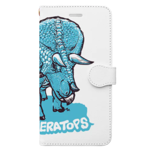 TRICERATOPS（成体と幼体） Book-Style Smartphone Case