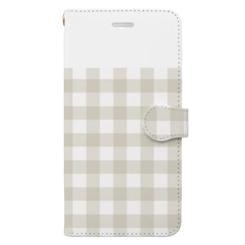 ナチュラルチェックの手帳型iPhoneケース Book-Style Smartphone Case