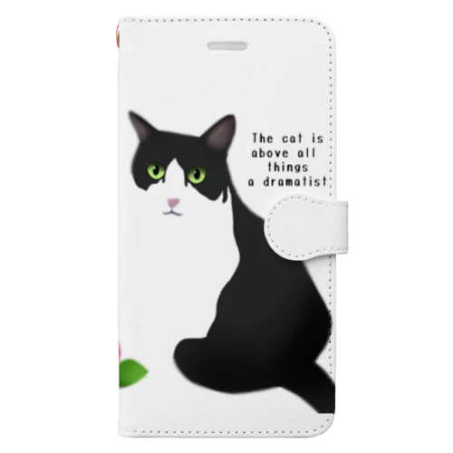 ハチワレ猫 猫山さん1 Book-Style Smartphone Case