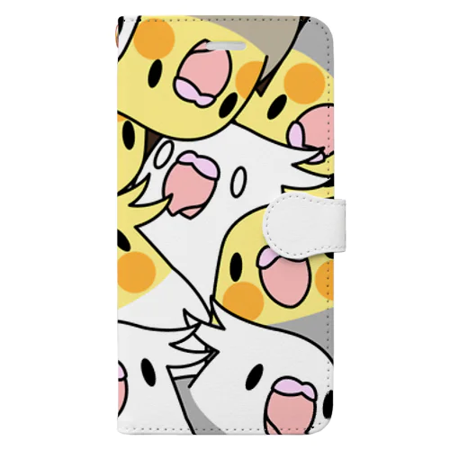 みっちりむっちり過密オカメインコさん【まめるりはことり】 Book-Style Smartphone Case