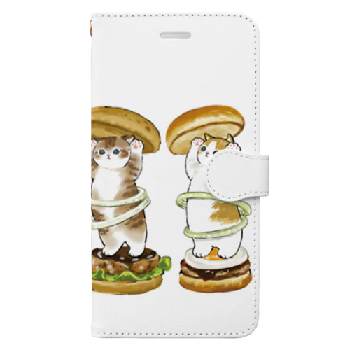 にゃんこバーガー Book-Style Smartphone Case