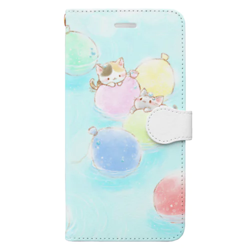 ぷかぷかニャンコ2 Book-Style Smartphone Case