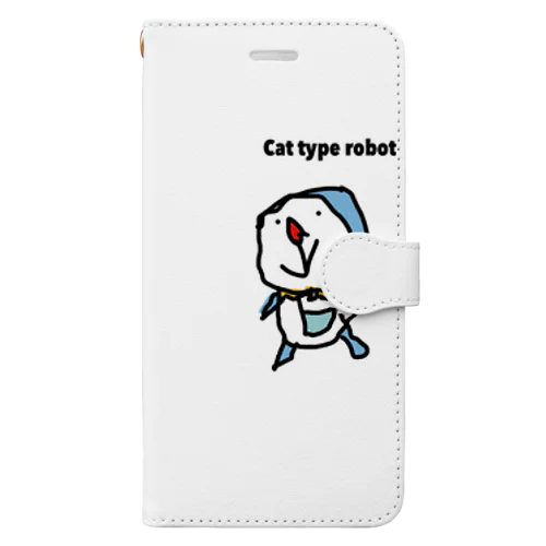 pipopapo-31 ネコ型ロボット Book-Style Smartphone Case