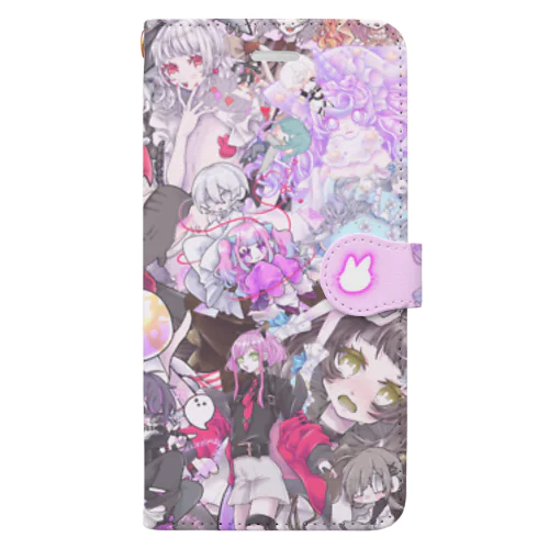 ねこgirl×boy Book-Style Smartphone Case