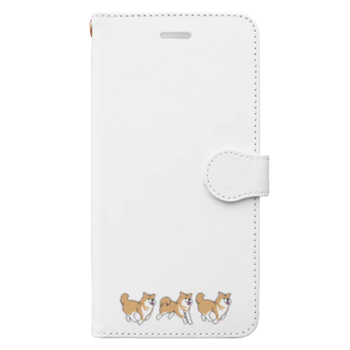 駆け抜ける柴犬 Book-Style Smartphone Case