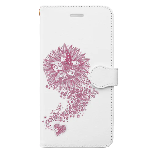 ピンクのインドリヤちゃん Book-Style Smartphone Case