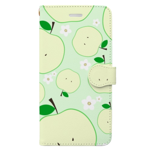 青りんご詰め合わせ(シンプルver.) Book-Style Smartphone Case