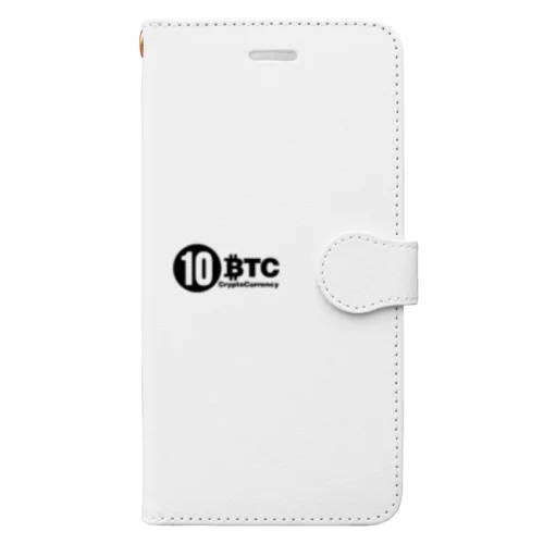 10BTC(Black-Logo) 手帳型スマホケース