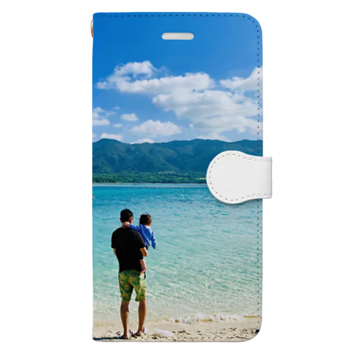 島の景色、川平湾 Book-Style Smartphone Case