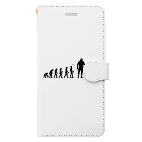 進化するラグビー選手 Book-Style Smartphone Case