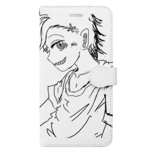 ギザ歯男子 Book-Style Smartphone Case