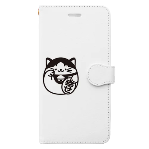 まねきねこ(幸せ) Book-Style Smartphone Case