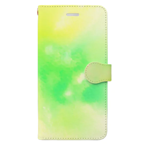 Fresh Green　水彩 Book-Style Smartphone Case