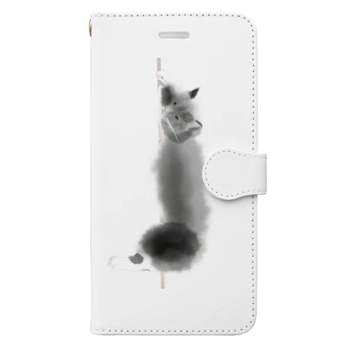 ノルウェージャンフォレストキャット黒猫 Book-Style Smartphone Case