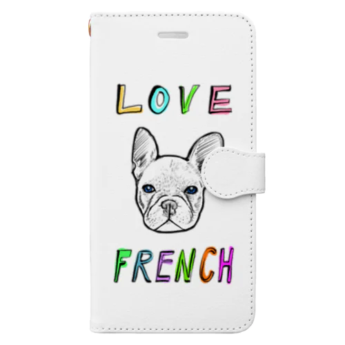 LOVE　FRENCH 手帳型スマホケース