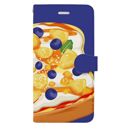 マンゴークリームのオープンサンド Book-Style Smartphone Case