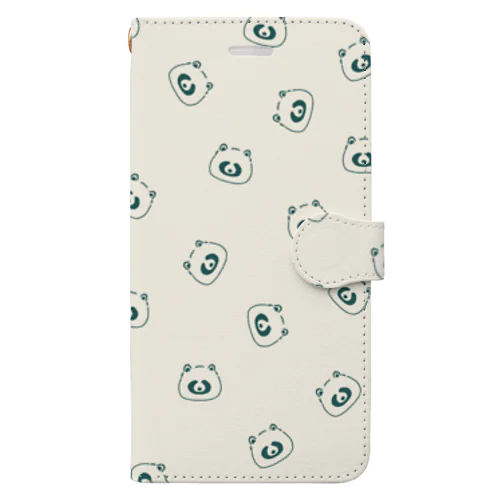 たぬきまみれ　緑 Book-Style Smartphone Case