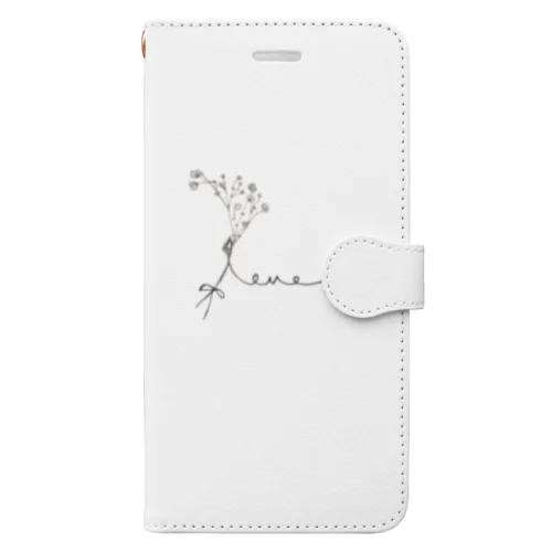 かすみ草 logo Book-Style Smartphone Case