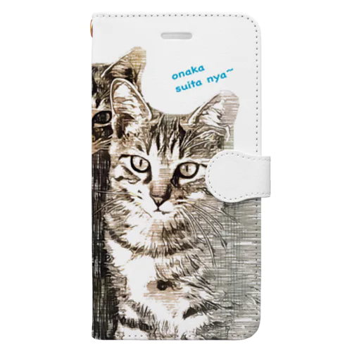 猫 仲良し3兄弟 ラブリーver. Book-Style Smartphone Case