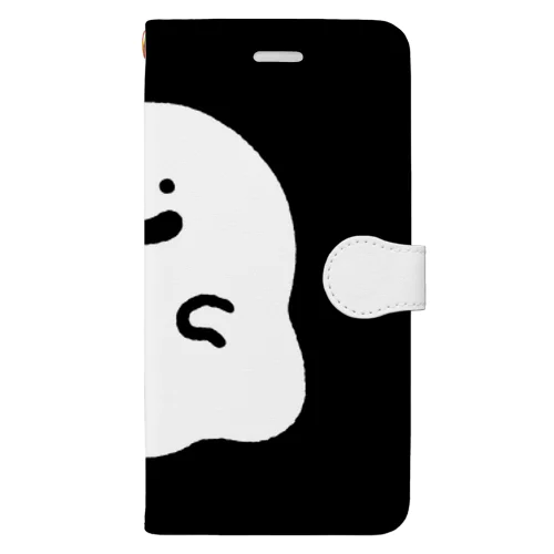 おばけ【BLACK】 Book-Style Smartphone Case