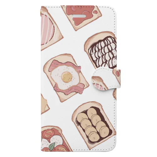 食パンだ。 Book-Style Smartphone Case