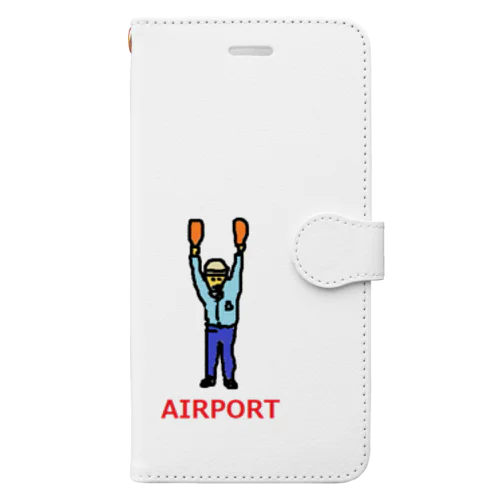 エアライン　エアポート　マーシャラー　空港　飛行機 Book-Style Smartphone Case