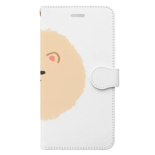 ふえくされたポメ　薄茶 Book-Style Smartphone Case