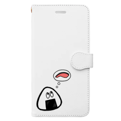 想像するおにぎり(鮭) Book-Style Smartphone Case