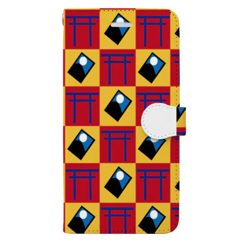 ⛩️と🎴（蒼） Book-Style Smartphone Case