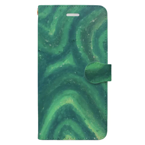 Malachite(孔雀石) 手帳型スマホケース