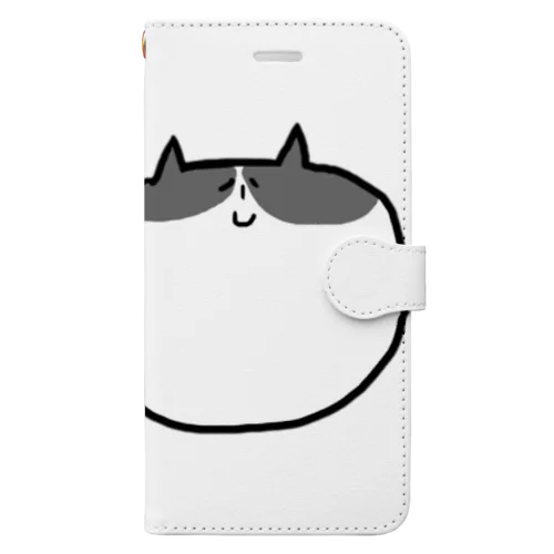 変なネコ（はちわれちゃん） Book-Style Smartphone Case