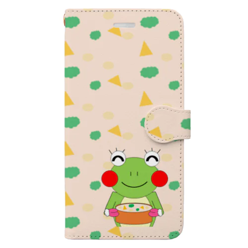 シチューとかえるさんママ Book-Style Smartphone Case