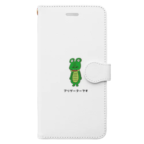 ワニのアリゲーター君です Book-Style Smartphone Case