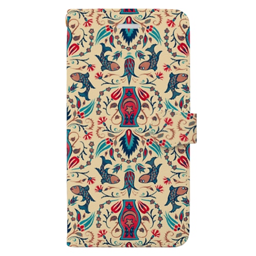 トルコのイズニックタイル【ティール】 Book-Style Smartphone Case