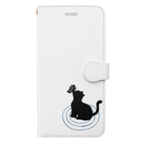 猫と蝶々 Book-Style Smartphone Case