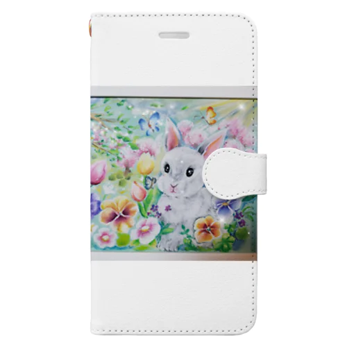 幸せうさぎ Book-Style Smartphone Case