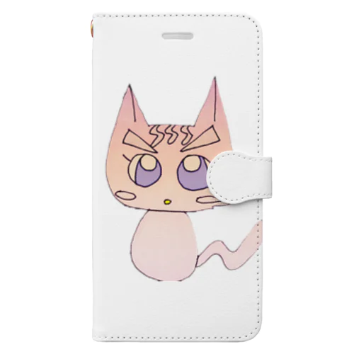 ピンクの猫さん Book-Style Smartphone Case