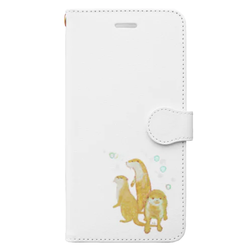 沸くカワウソさんB Book-Style Smartphone Case