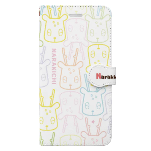 ならきちモノグラム（カラー） Book-Style Smartphone Case