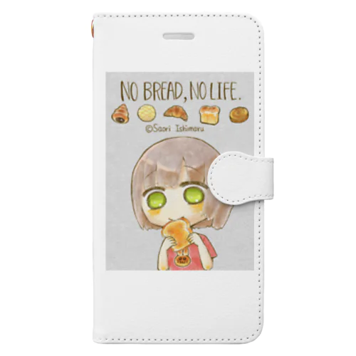 No Bread,No Life. 手帳型スマホケース