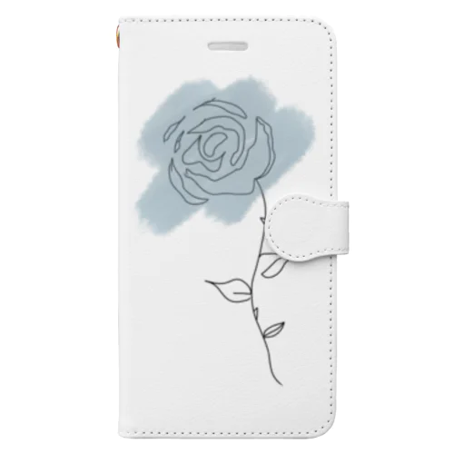 青い薔薇 Book-Style Smartphone Case