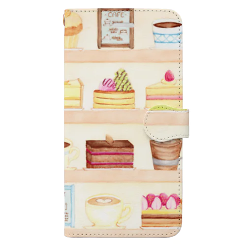 カフェタイム＊ケーキ&コーヒー Book-Style Smartphone Case