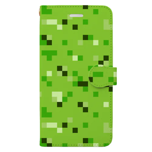 ドット絵／芝生柄 Book-Style Smartphone Case