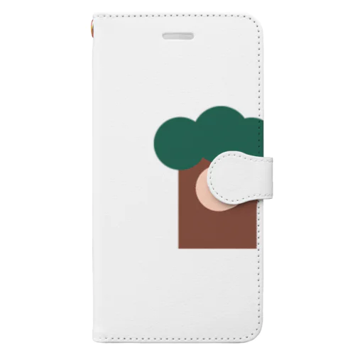 杉の木ピクトグラム Book-Style Smartphone Case